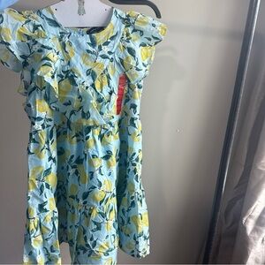 French Connection Youth Dress Light Blue color with lemons (Size M 10/12)